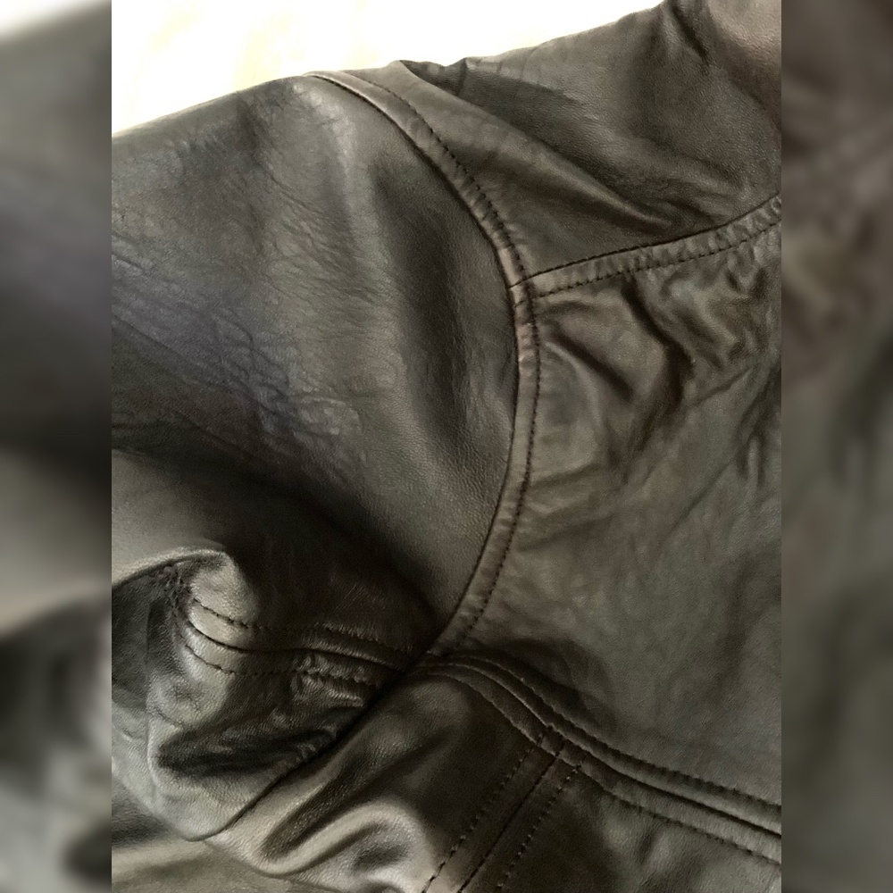 Calvin Klein Genuine Leather Men’sJacket XL • Brownish Black • Classic Zip Front - Picture 10 of 15